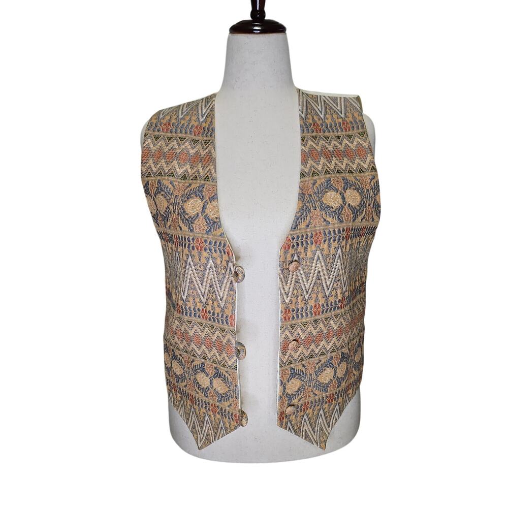 Peruvian Connection Women's Southwestern Open Front Vest Cotton Acetate